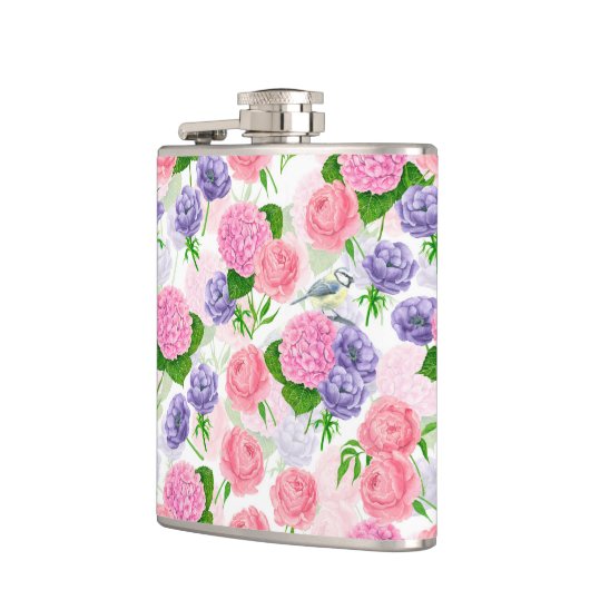 Flasques Oiseau et fleurs (Gauche)