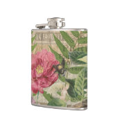 Flasques Oiseau Nid Floral Jardin Fleur Papillon Art (Gauche)