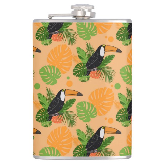 Flasques Oiseau tropical Toucan Motif sans couture (Devant)