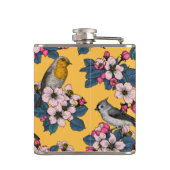 Flasques Oiseaux et fleurs sur le jaune (Dos)