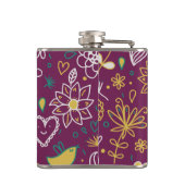 Flasques Oiseaux lunatiques et fleurs de vin (Dos)