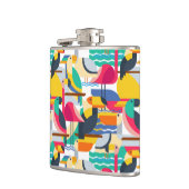 Flasques Oiseaux tropicaux géométriques (Gauche)