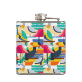 Flasques Oiseaux tropicaux géométriques (Dos)