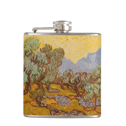 Flasques Oliviers de Van Gogh Ciel Soleil Jaune (Devant)