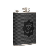 Flasques OM Symbole Lotus Spiritualité en fibre de carbone (Droite)