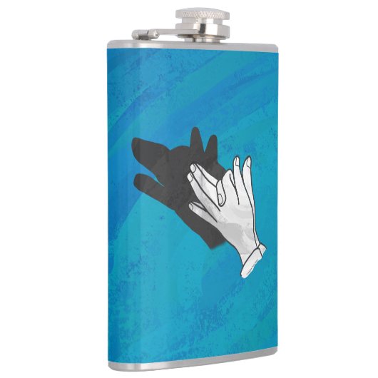 Flasques Ombre de loup sur bleu (Droite)