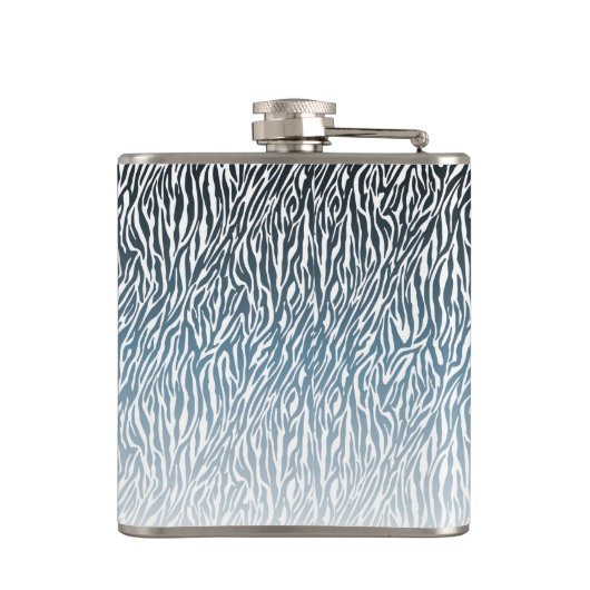 Flasques Ombre d'impression Wild Blue Zebra (Dos)