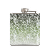 Flasques Ombre d'impression Wild Green Zebra (Dos)