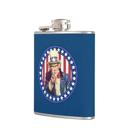 Flasques Oncle Sam Étoiles et rayures (Gauche)