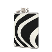 Flasques Ondes de style rétro noir et blanc (Gauche)