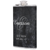 Flasques Onyx Black Velvet | Grunge Briding Party Keepsaké (Gauche)