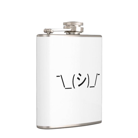 Flasques Oops Shrug Emoticon ; -\_(シ)_/ (Droite)