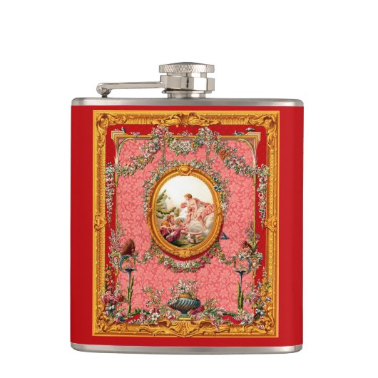 Flasques opulent baroque du XVIIIe siècle famille heureuse (Devant)