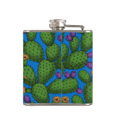 Flasques Opuntie de floraison en bleu (Dos)