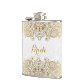 Flasques Or Et Blanc Floral Paisley Lace (Gauche)