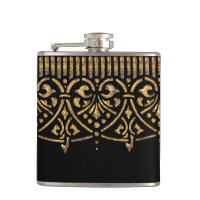 Or martelé vintage sur noir