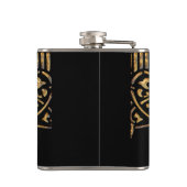 Flasques Or martelé vintage sur noir (Dos)