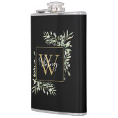 Flasques Or Monogramme Floralité de Verdure  (Gauche)
