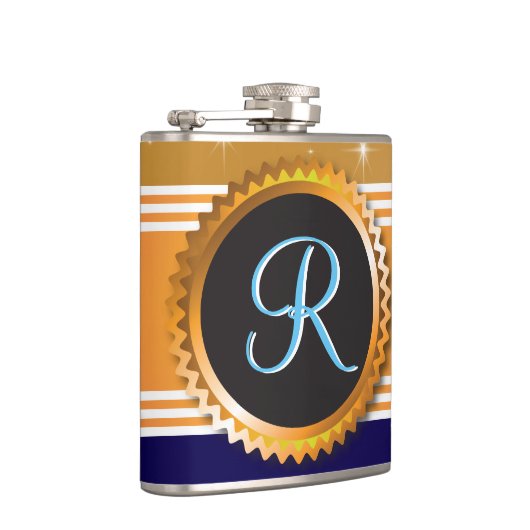 Flasques Or Orb Stars Sapphire Blue Monogramme (Droite)