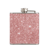 Flasques Or rose de parties scintillantes de luxe chics (Dos)