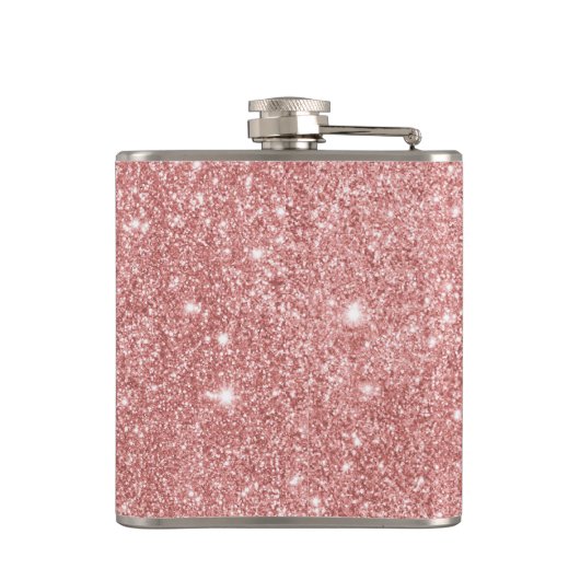 Flasques Or rose de parties scintillantes de luxe chics (Dos)