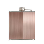 Flasques Or rose métallisé monogramme écriture acier brossé (Dos)