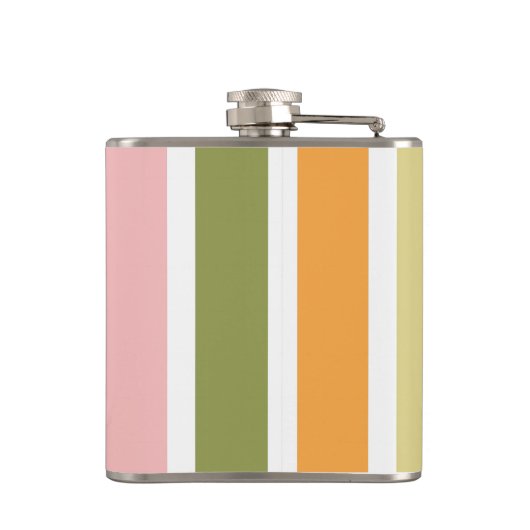 Flasques Or rose orange et rayures vertes (Dos)