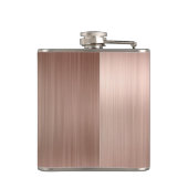 Flasques Or rose poudré Monogramme écriture Acier Métal bro (Dos)