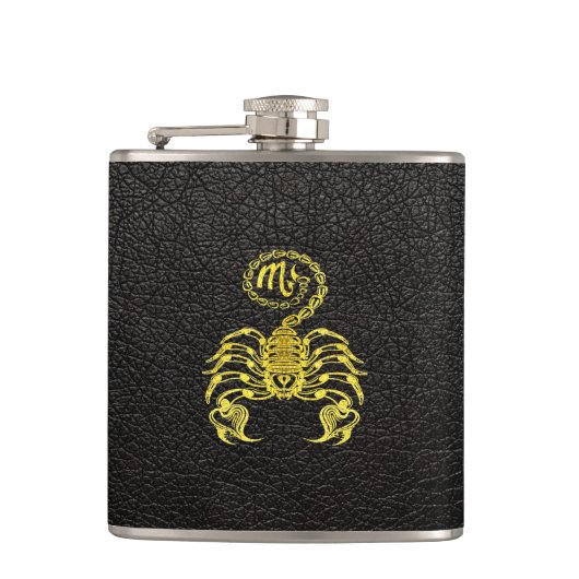 Flasques Or Scorpio en cuir (Devant)
