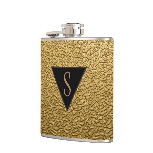 Flasques Or texturé monogramme (Gauche)