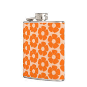 Flasques Orange et Pêche Retro 60s motif floral (Gauche)