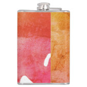 Flasques Orange rouge 50 anniversaire ajouter nom date p (Dos)