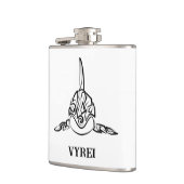 Flasques Orca tribale noire et blanche (Gauche)