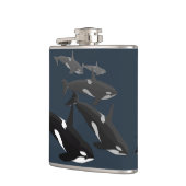 Flasques Orca Whale Art Flask Custom Orca Whale Drink Flask (Gauche)