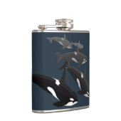 Flasques Orca Whale Art Flask Custom Orca Whale Drink Flask (Droite)