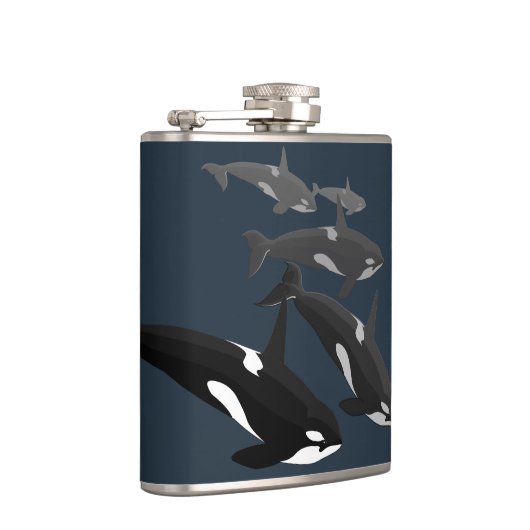 Flasques Orca Whale Art Flask Custom Orca Whale Drink Flask (Droite)