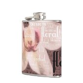 Flasques Orchidée Rose Gold Floral Collage Fleur (Gauche)