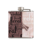 Flasques Orchidée Rose Gold Floral Collage Fleur (Dos)