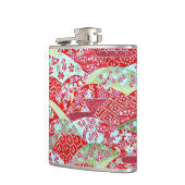 Flasques Origami de fleurs rouges washi japonais Yuzen Hip  (Gauche)