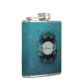 Flasques Ornat gravé bleu Damask (Droite)