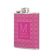 Flasques Ornate Pink Purple Geometric Pattern Personalised (Gauche)