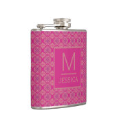 Flasques Ornate Pink Purple Geometric Pattern Personalised (Droite)