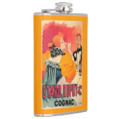 Flasques Otard-Dupuy et affiche promotionnelle de cognac de (Droite)