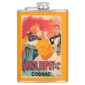 Flasques Otard-Dupuy et affiche promotionnelle de cognac de (Devant)