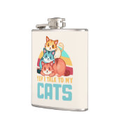 Flasques Oui, je parle à My Cats-Adorable Trio Cat Design 2 (Gauche)