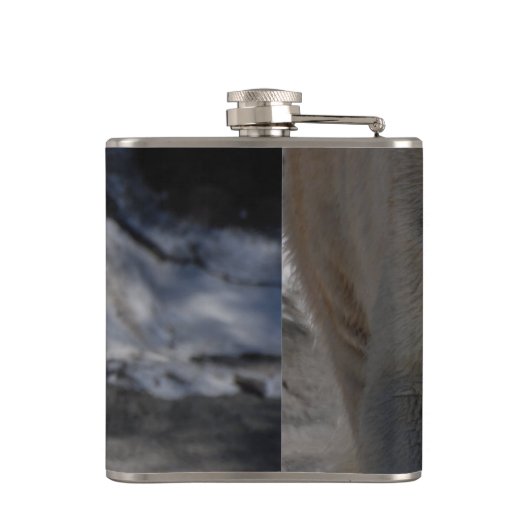 Flasques Ours blanc blanc mignon (Dos)