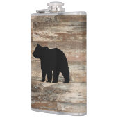 Flasques Ours Bois Peinture Rustique Style Flask (Gauche)