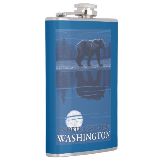 Flasques Ours dans le clair de lune - cascades du nord, (Droite)