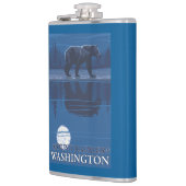 Flasques Ours dans le clair de lune - le mont Rainier, (Gauche)