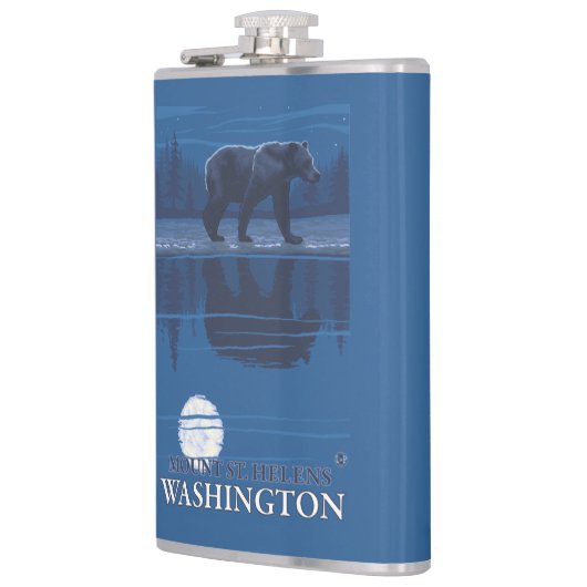 Flasques Ours dans le clair de lune - le Mont Saint Helens, (Gauche)